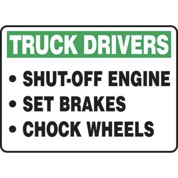 Accuform TRUCK DRIVERS Safety Sign SHUTOFF MTKC909VP MTKC909VP - main